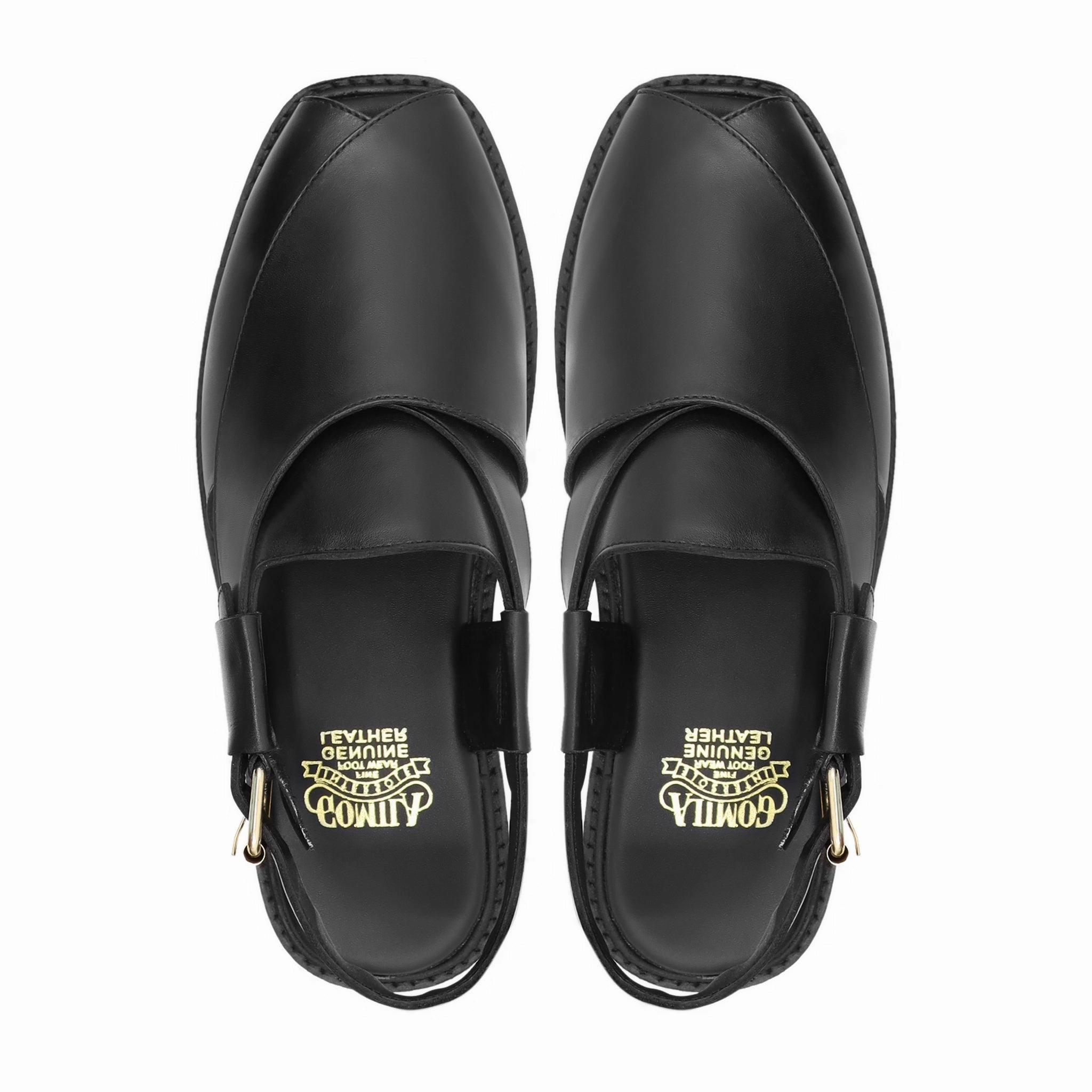 Summer Flat Sandals Wauk - Men's Black Calf Leather Sandal