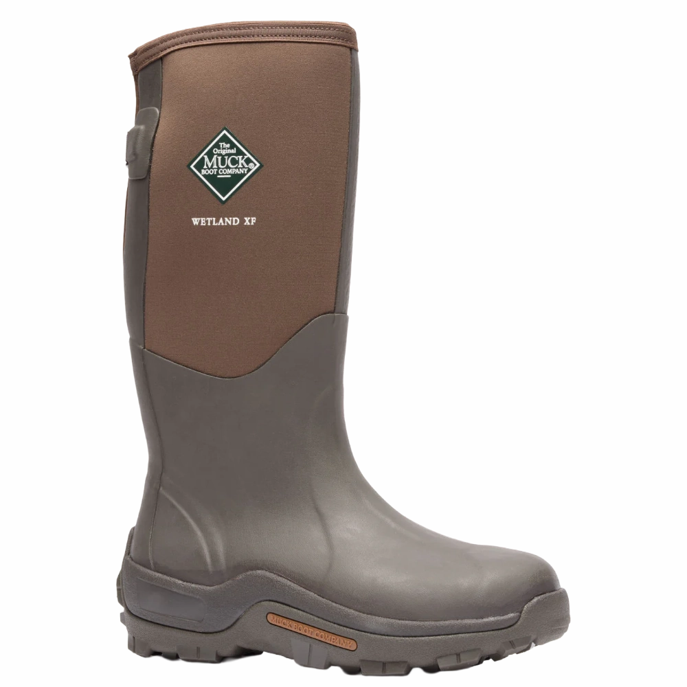 Boots To Wear In The Snow Muck Men's Wetland Wide Calf Brown Boots MWET900
