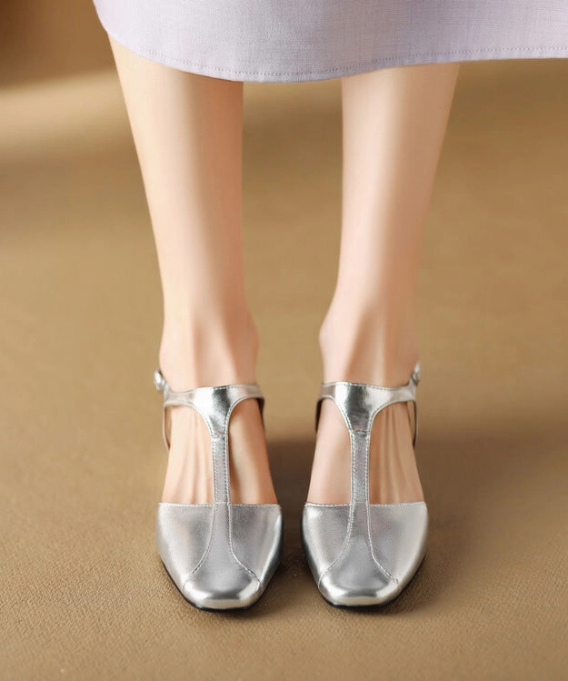 70s Sandals Mulberry Sandals Cowhide Leather Beautiful Splicing Hollow Out AP1026