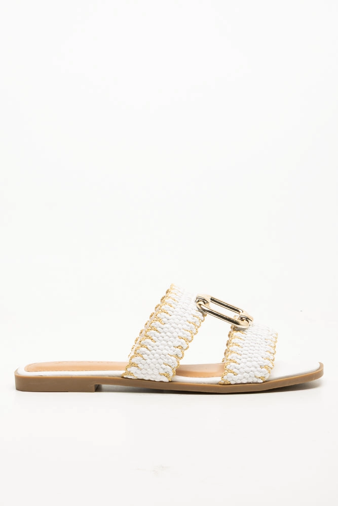 Mule Sandals White Fashion Comfort Sandals