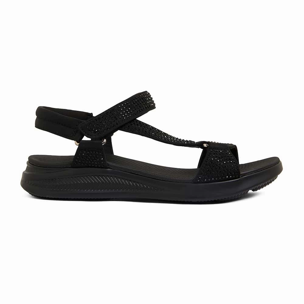 Anaconda Hiking Shoes Naples Sandal in Black Diamante