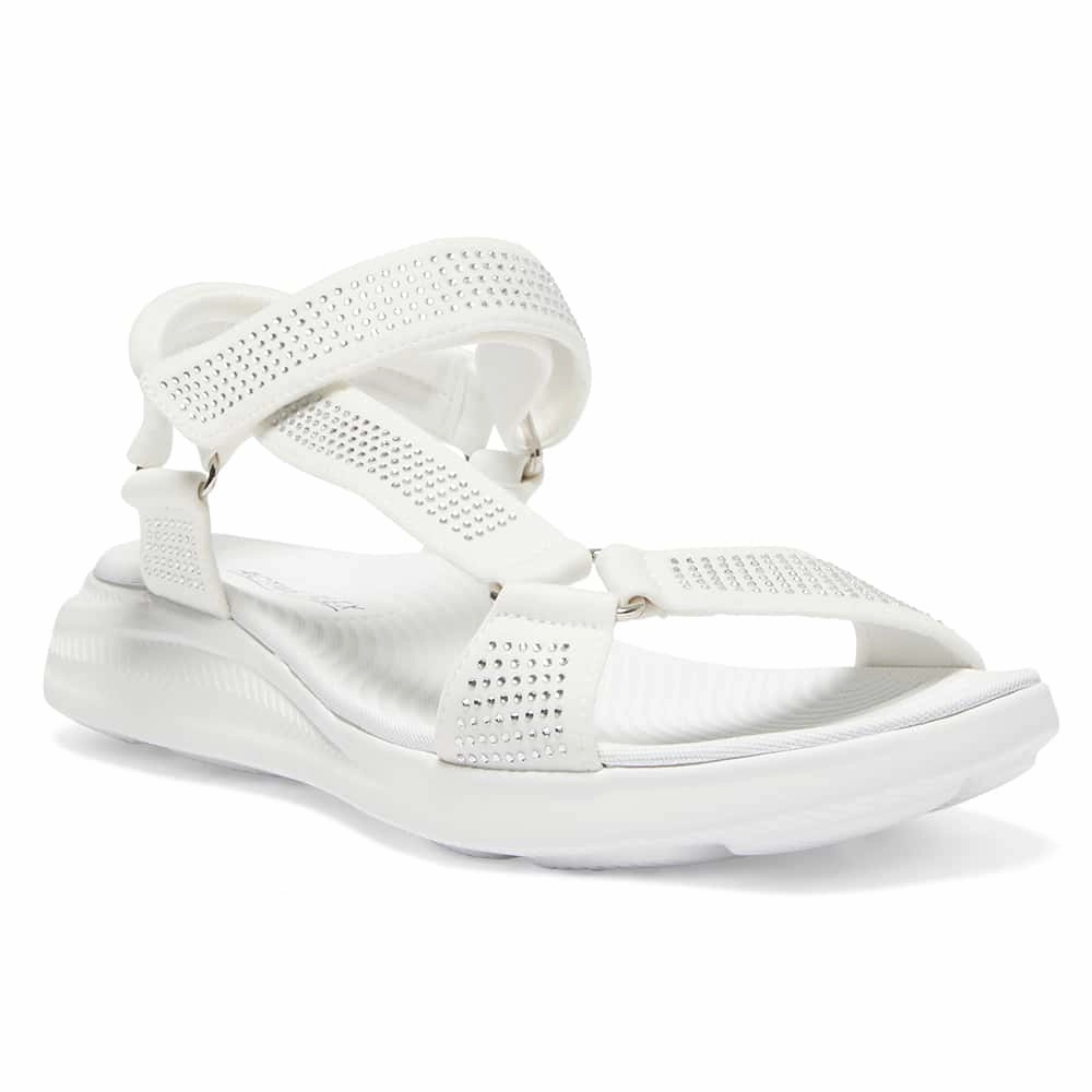 Naples Sandal in White Diamante Gore-tex Vibram Hiking Shoes