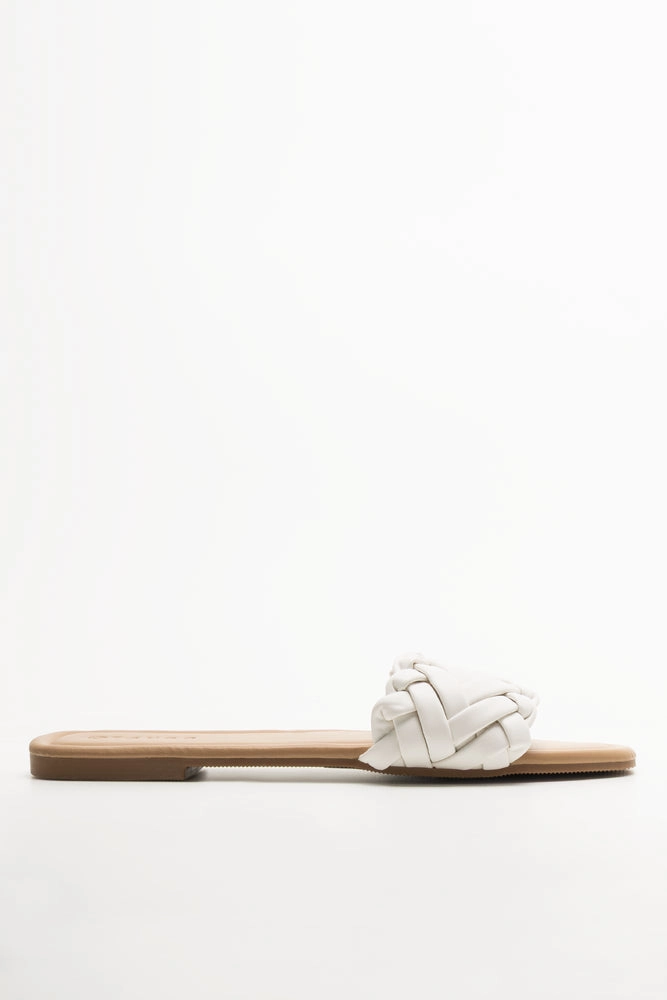 Bear Traps Sandals Weave Mule Sandal White