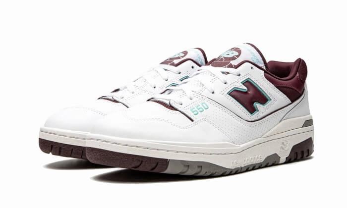 New Balance 550 Burgundy Cyan White And Navy New Balance
