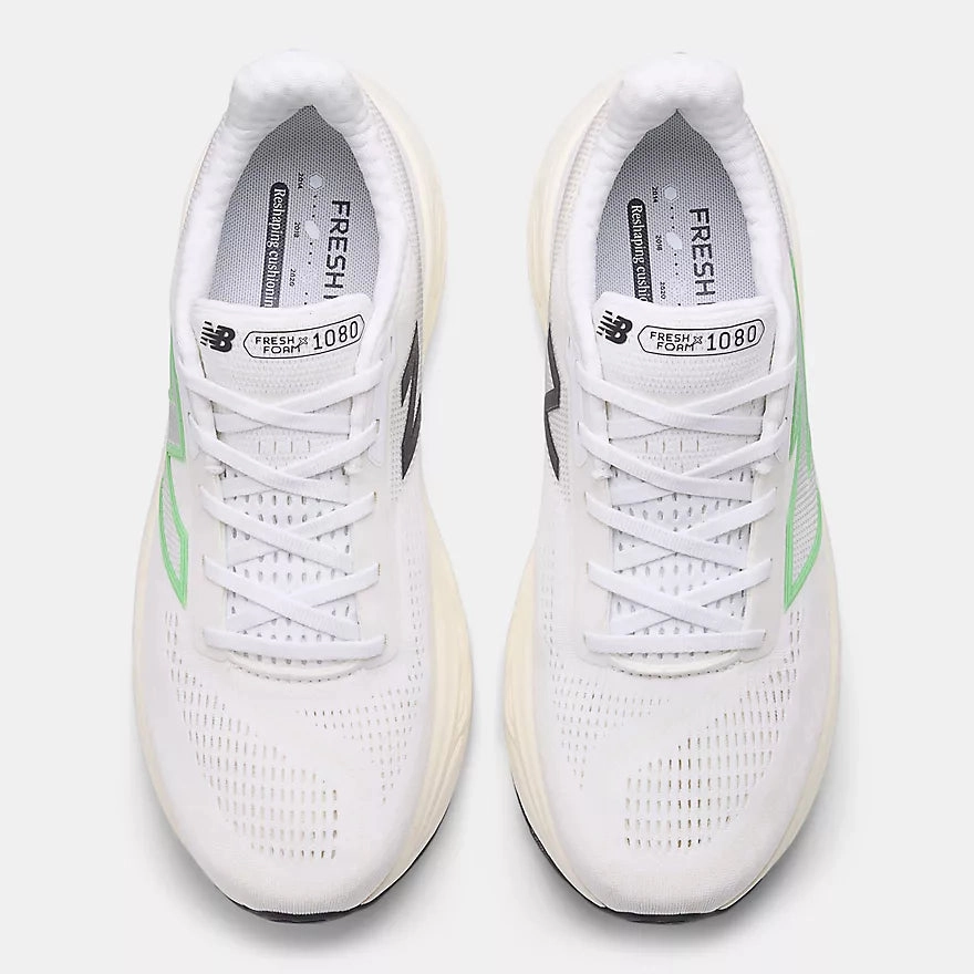 New Balance Mens 1080v14-White Green (M108014E) New Balance Shoes Womens Walking