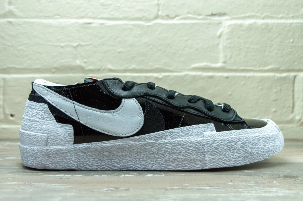 Nike Blazer Low Sacai Black Patent DM6443 001 Youth Nike Shoes On Sale