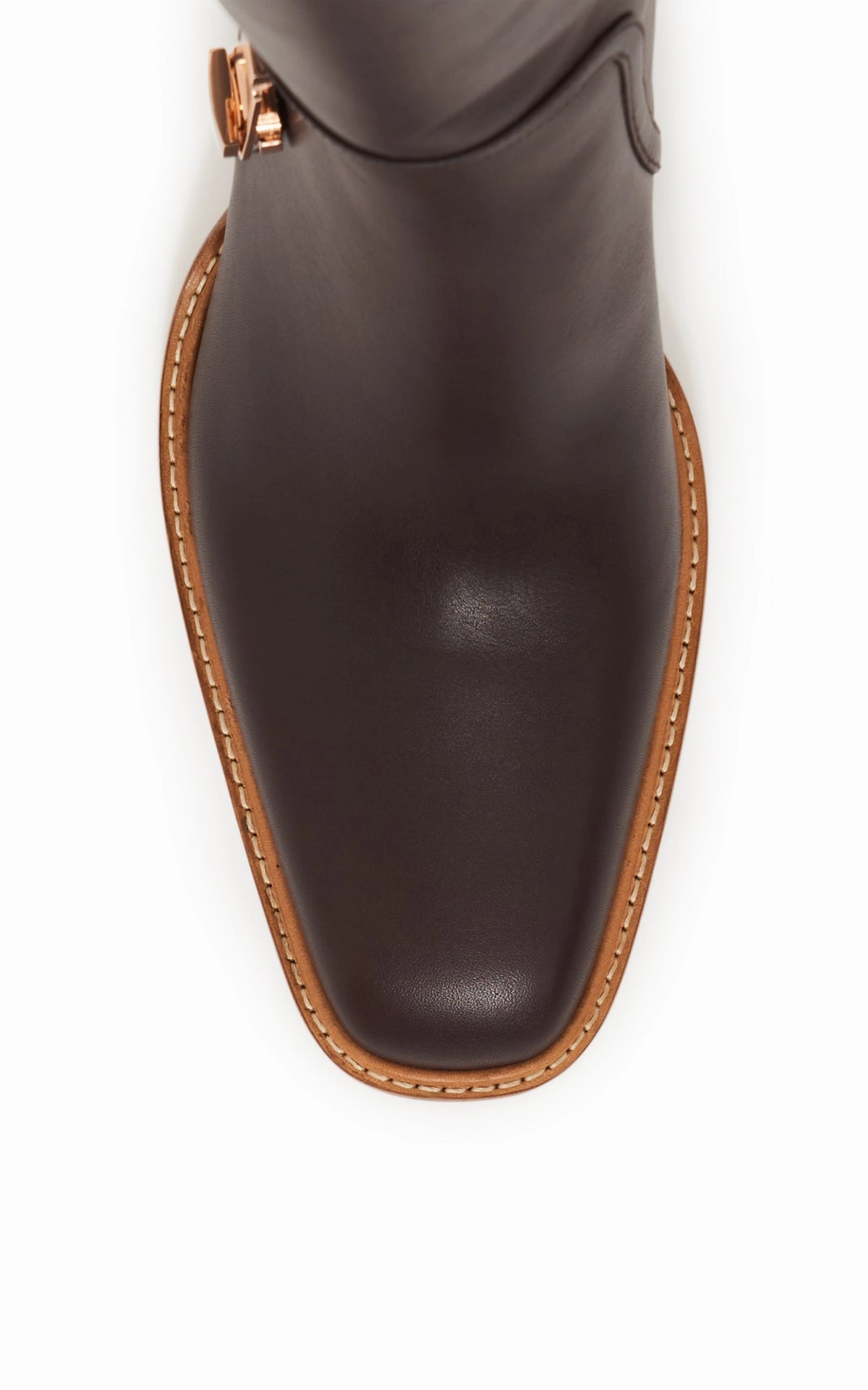 Wide Calf Knee High Boots Nina Clasp Tall Boot in Dark Chocolate Leather