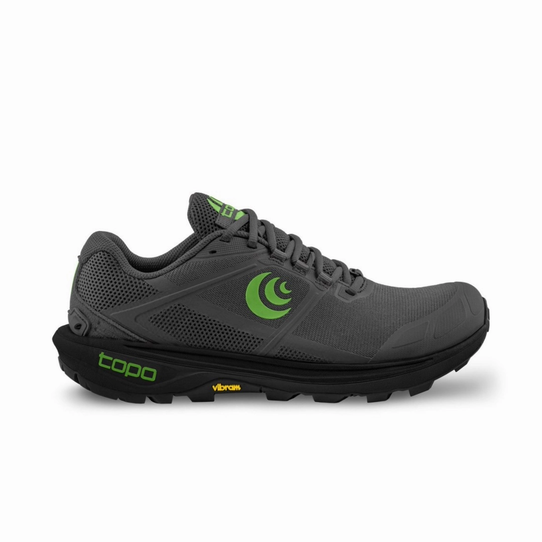 Topo Athletic Men's Terraventure 4 - Dark Grey/Green Barefoot Hiking Shoes