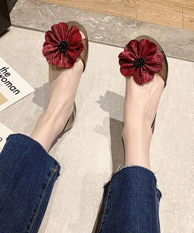 Stylish Cute Black Floral Splicing Clear Walking Sandals AP1010 Sandals Emerald Bay Expedia