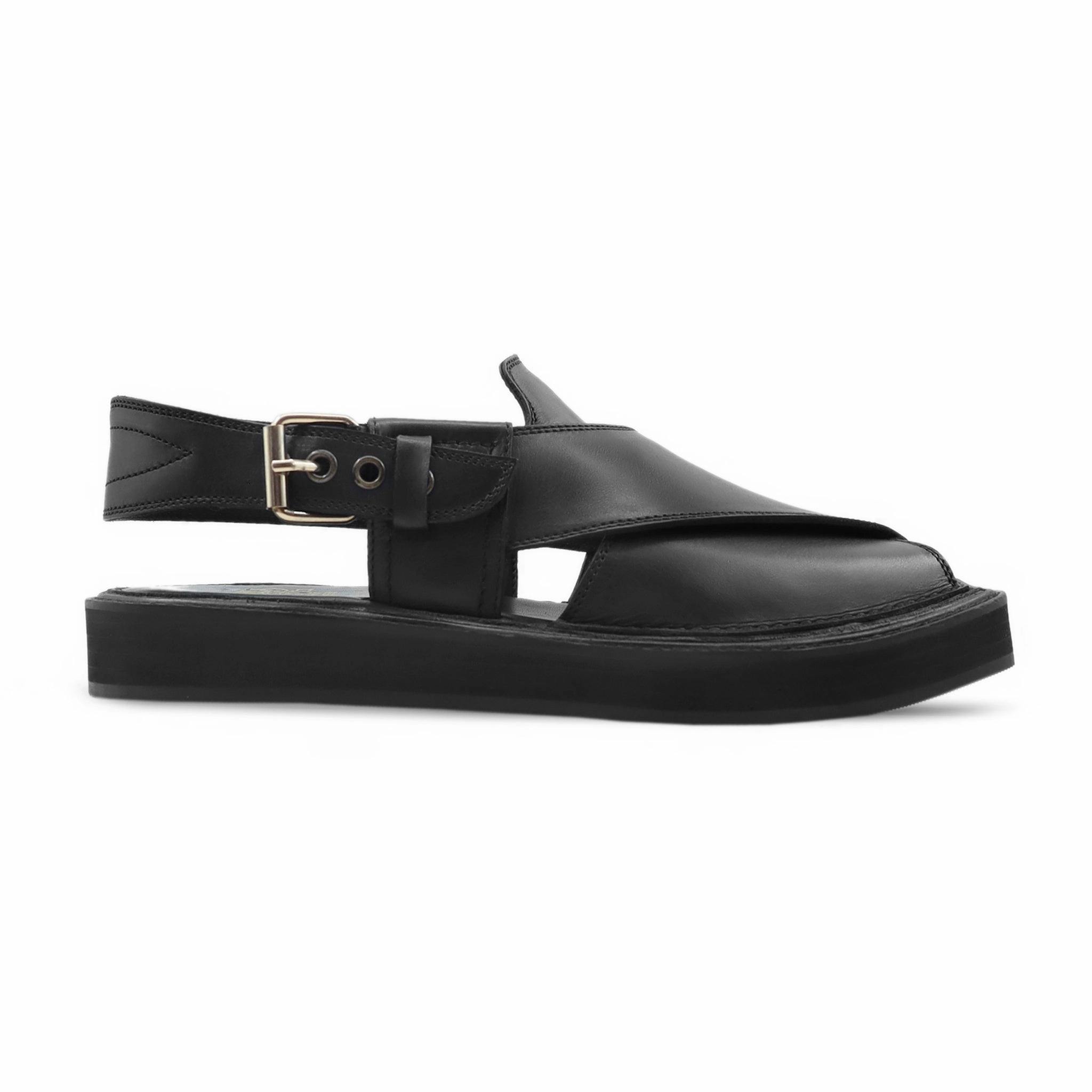 Onyx - Men's Black Calf Leather Sandal Sandals For Beach