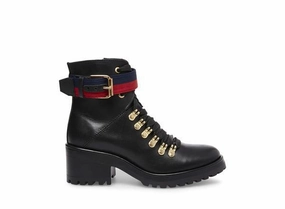 Combat Boots Australia GEORGIANA BLACK LEATHER