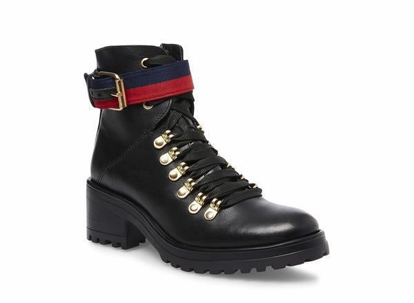 Gore Tex Combat Boots GEORGIANA BLACK LEATHER