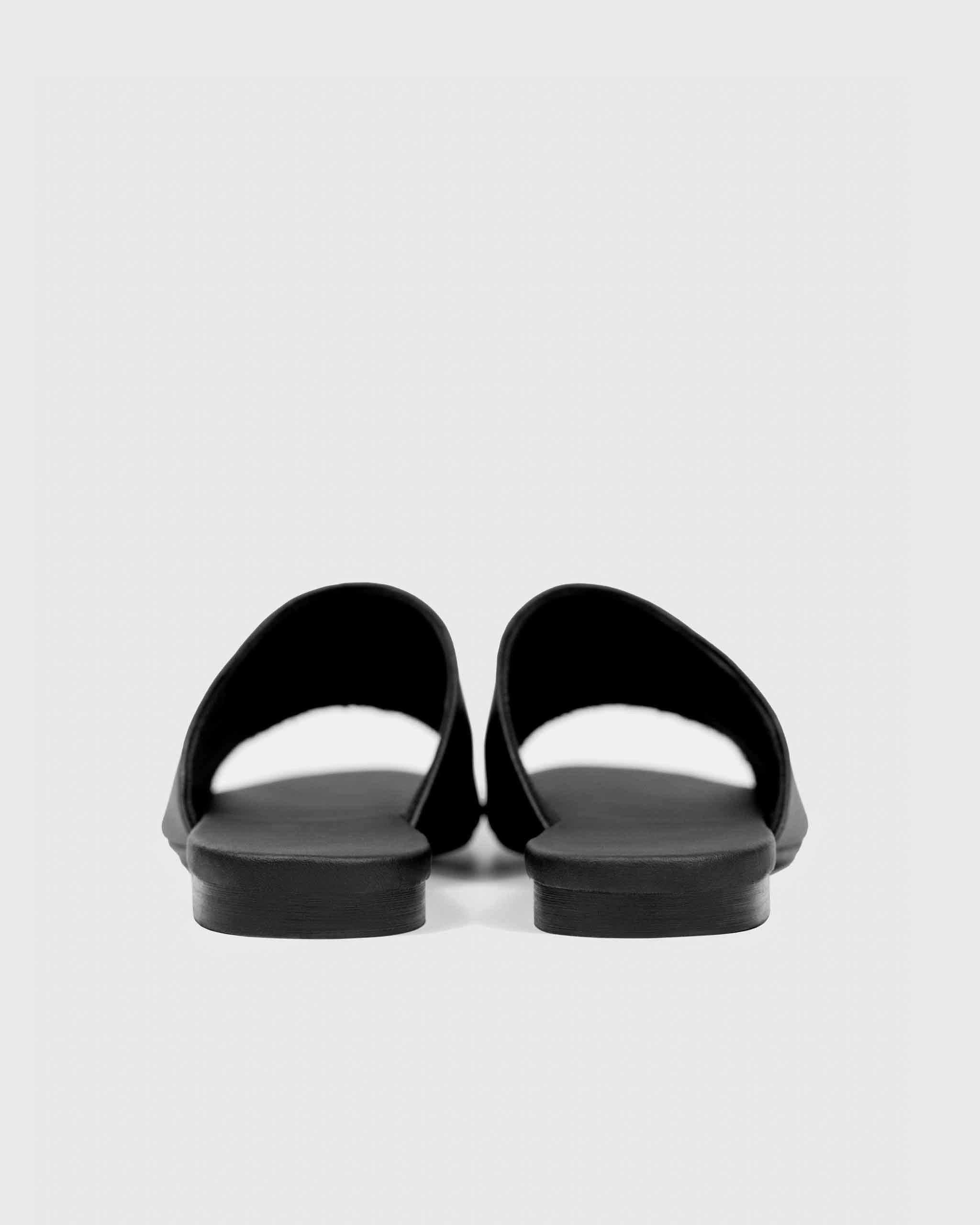 Ritzy Slides Black made of grapes leather Flip Flops Macy's