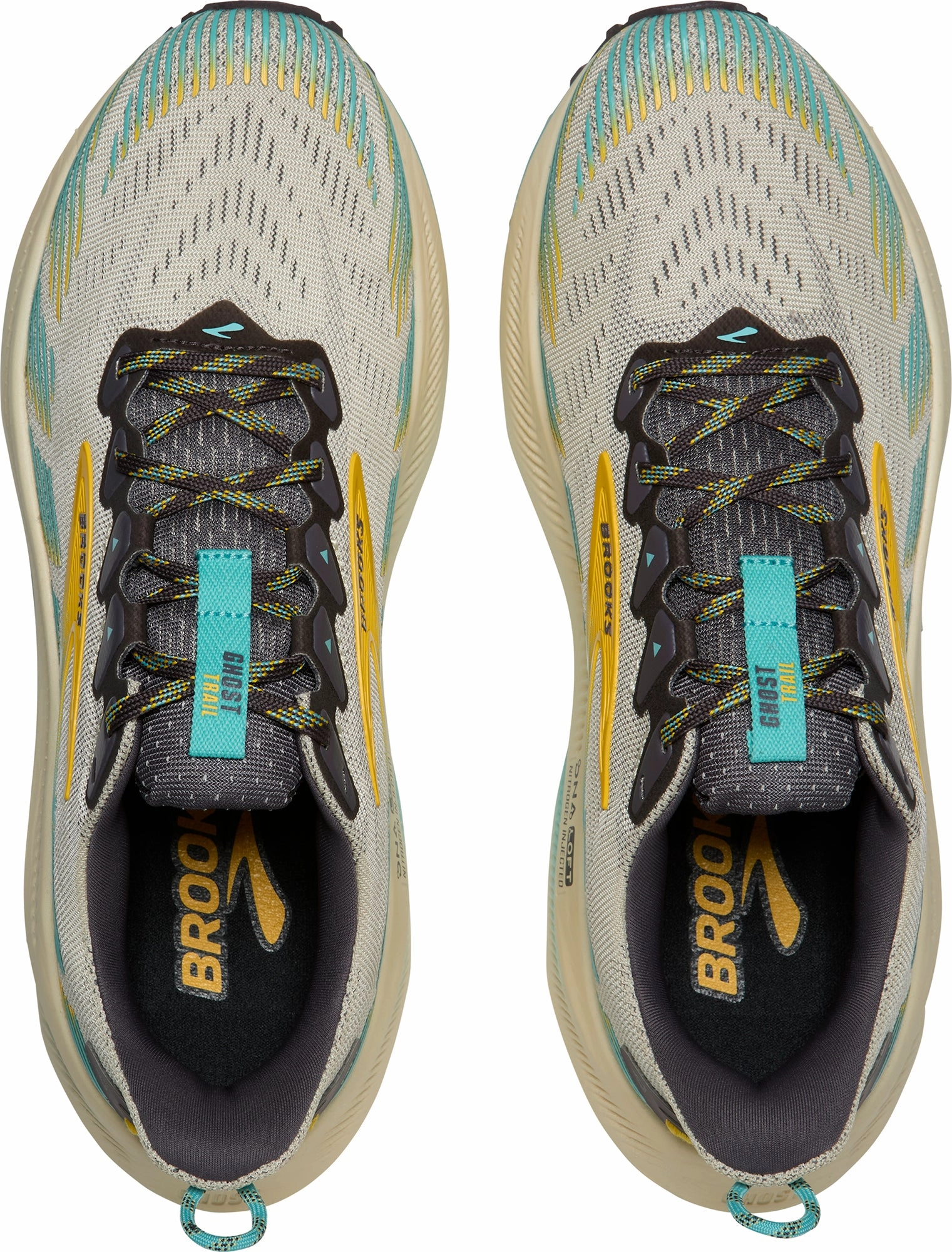 Brooks Ghost Trail Mens Running Shoes - Grey Trail Eunning Shoes