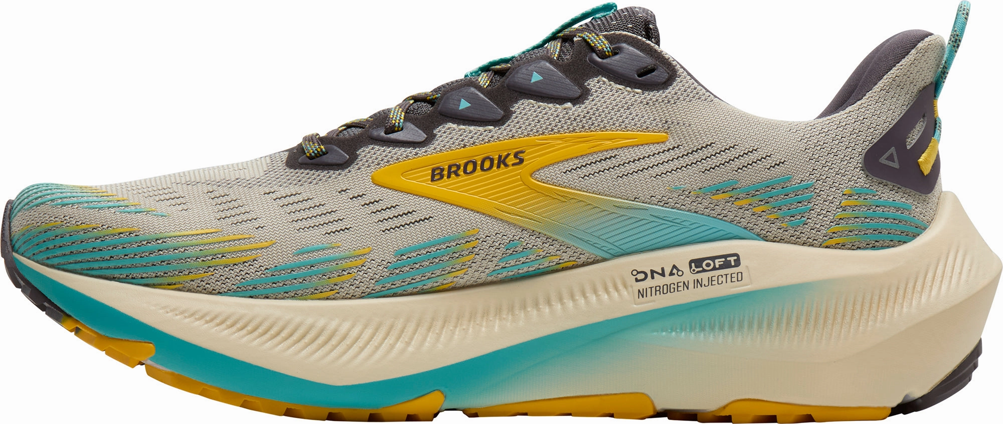 Brooks Ghost Trail Mens Running Shoes - Grey Best Trail Running Shoes For Supination Mid Top