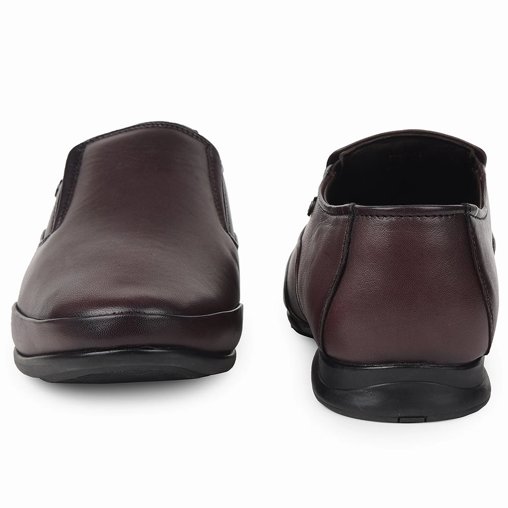 Healers Brown Formal Non Lacing Moccasins For Mens J757-03 By Liberty Oatmeal Shoes