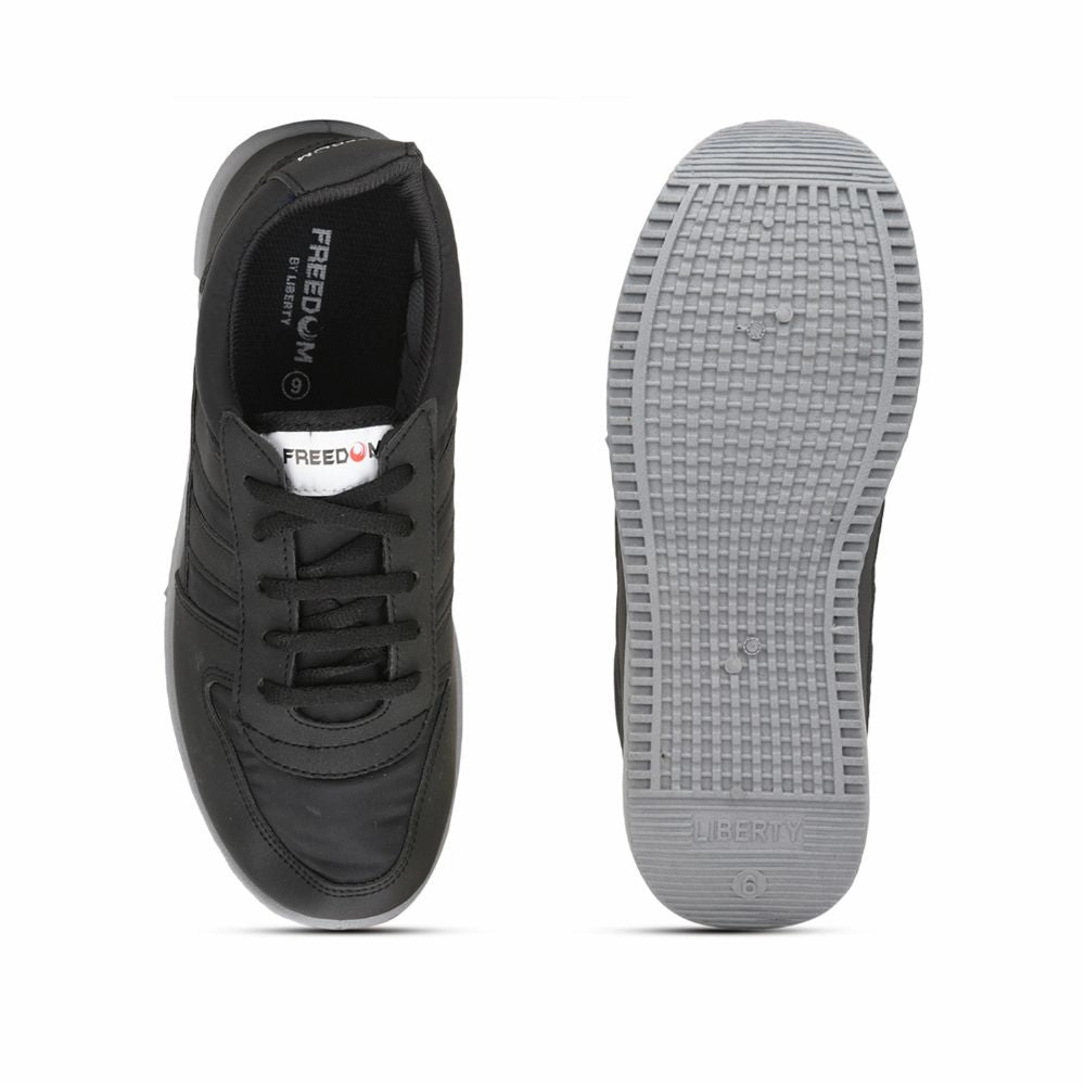 Melbourne Freedom Casual Black Pt. Lacing Shoes For Men JUMP By Liberty
