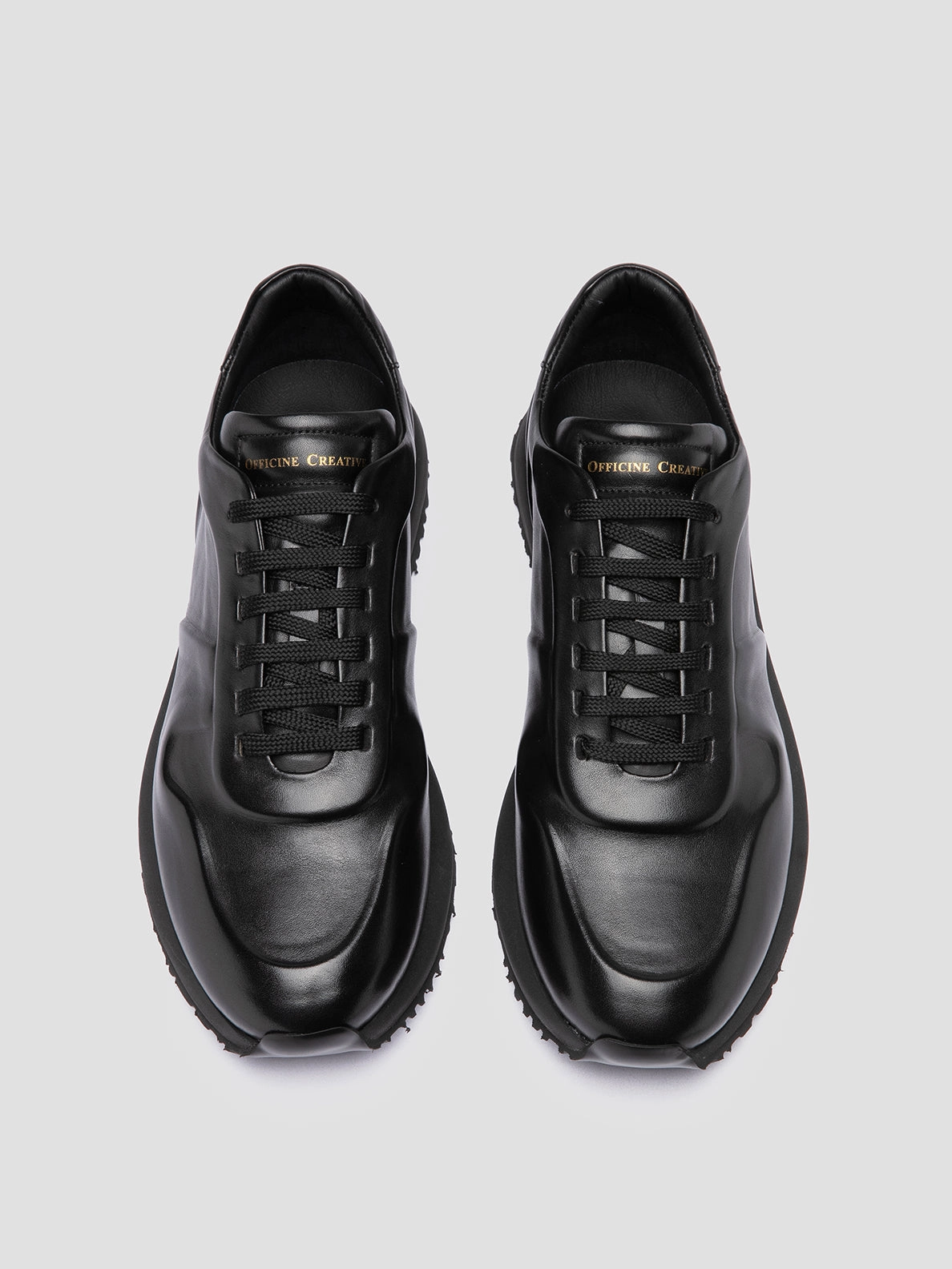 Flower PERSPECTIVE 001 - Black Leather Sneakers