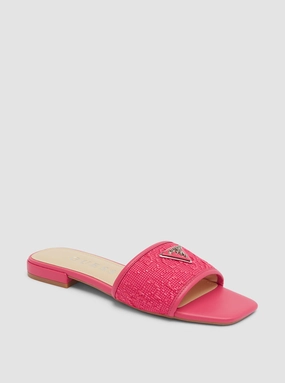 Loulou Sandals Pink Tamsey Slide Sandals