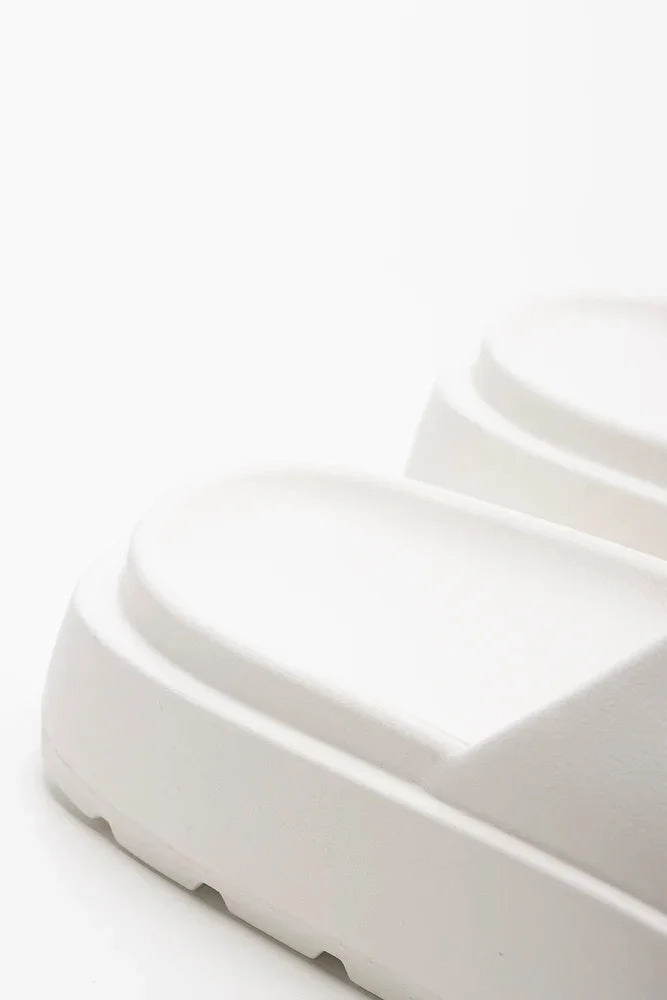 Sandals All Inclusive Jamaica Platform Slide White