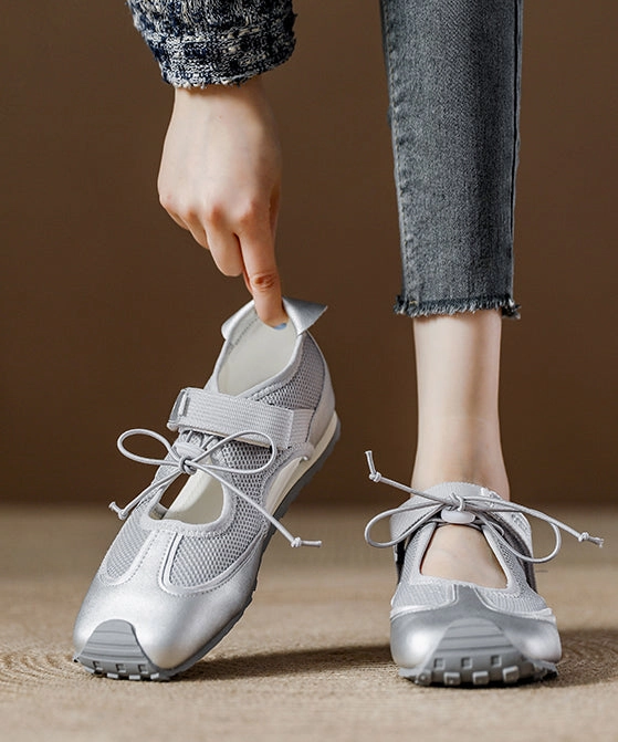 Discount For Shoes Flat Splicing Women Breathable Shoes Orange Mesh Boutique