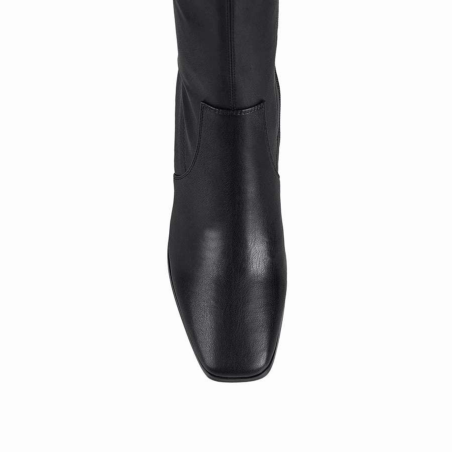 Linden Knee High Boots - Black Smooth 1b99 Virginia Leather Knee High Boots