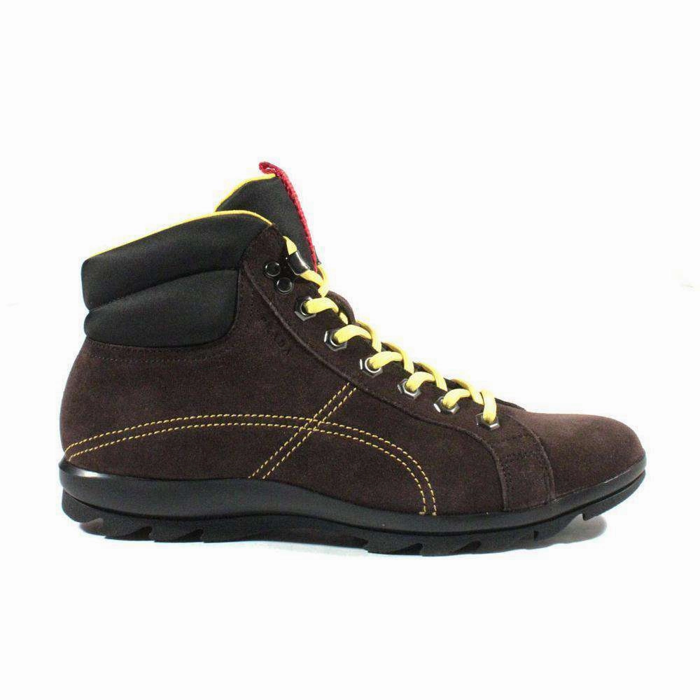 Prada Men's Designer Shoes Sports Hiking Boots 4T1846 Ebano Nero (PRM39) Best Place To Buy Hiking Shoes Near Me