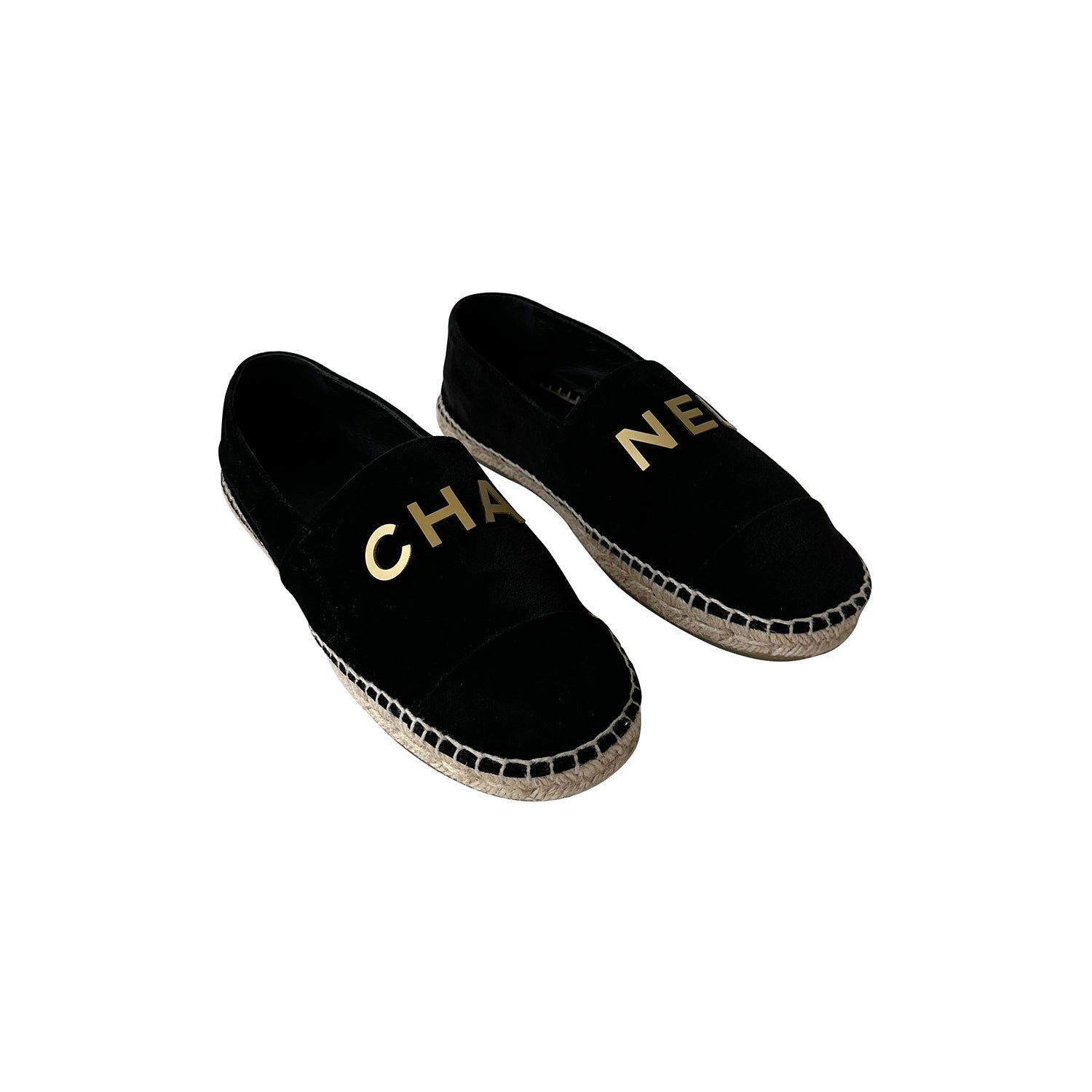 Strappy Platform Espadrilles Chanel Velvet CC Espadrilles