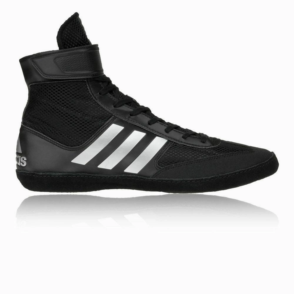 adidas Mens Combat Speed 5 Wrestling Shoes Black Silver Poster Girl Combat Boots
