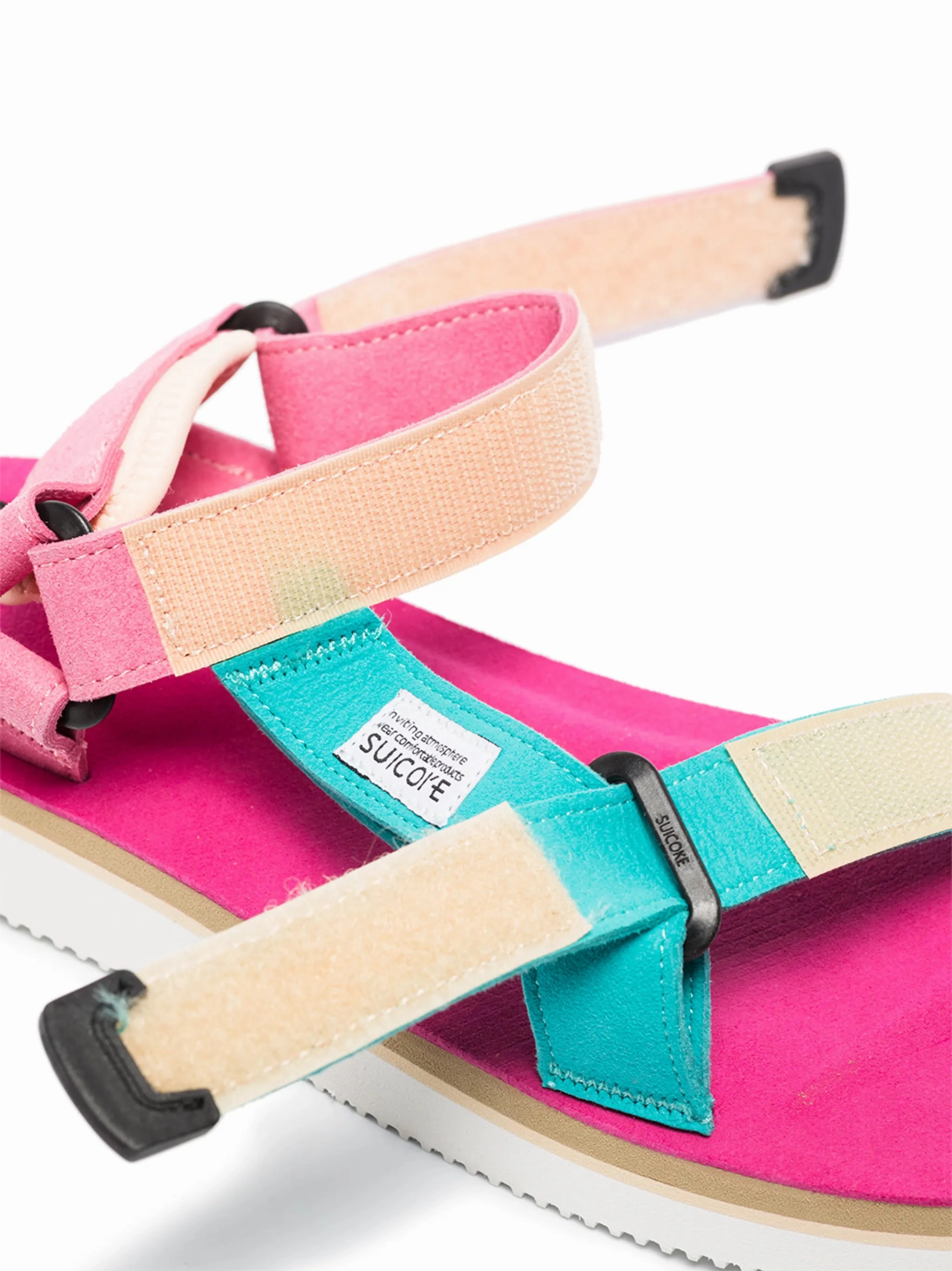 DEPA-ECS touch-strap sandals Silver Flat Sandals