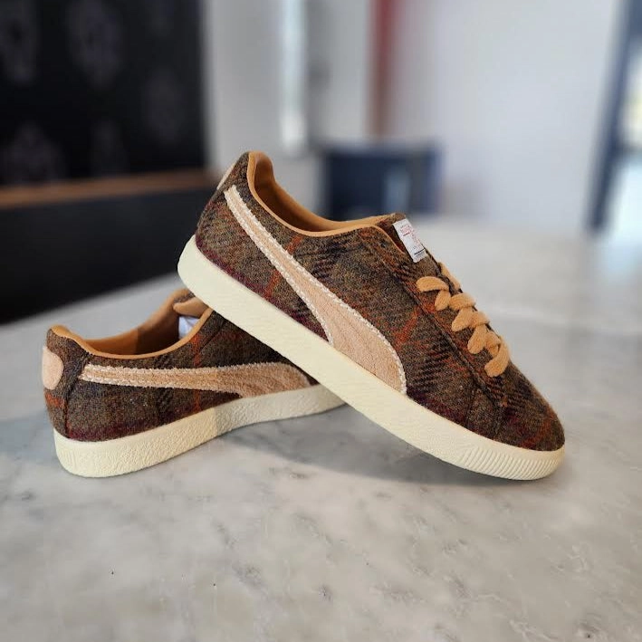 Nba 2k20 Puma Shoes PUMA CLYDE HARRIS TWEED CHAMOMILE CARAMEL LATTE