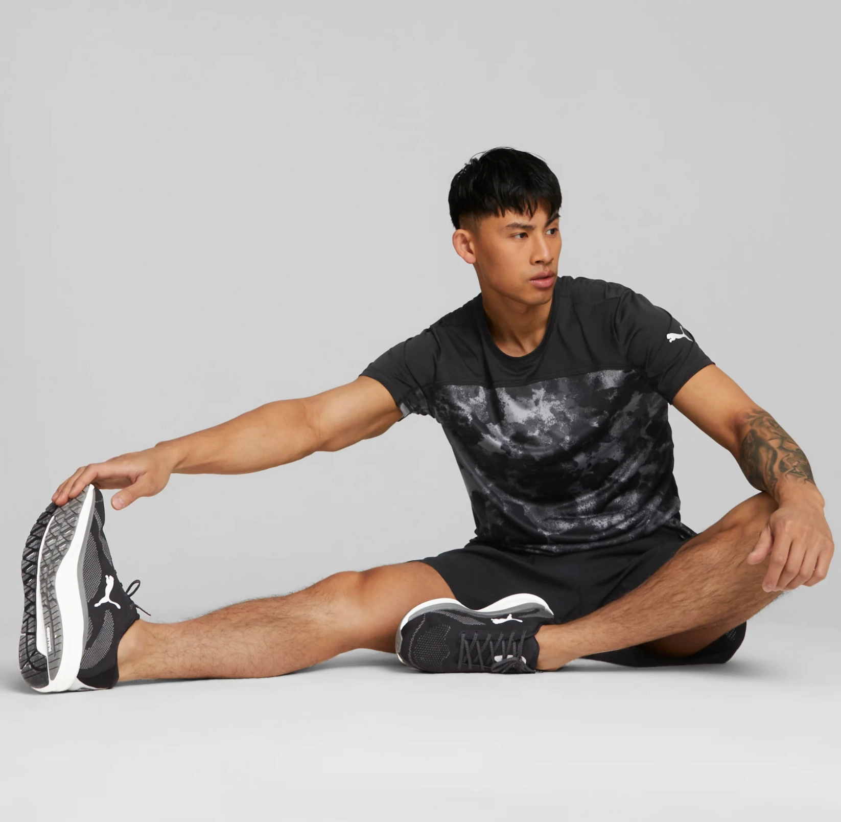 Puma Suede Running Shoes Puma Men's Magnify Nitro Knit - Black/Castlerock/White (376907)