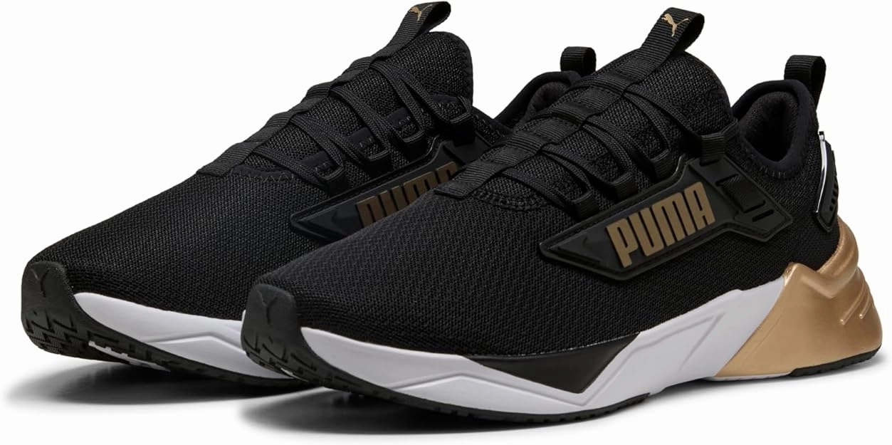 Puma Men's Retaliate Black/Gold Running Shoes Puma Shoes Collab With One Piece