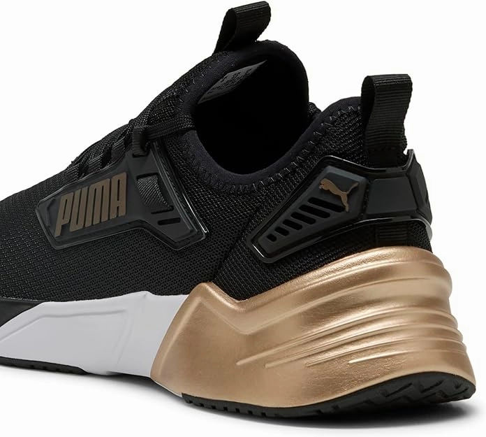High Top Puma Basketball Shoes Puma Men's Retaliate Black/Gold Running Shoes