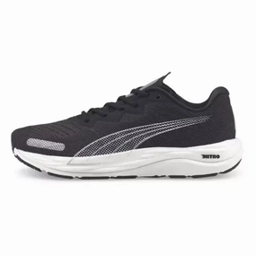 Puma Mar Mostro Shoes Puma Men's Velocity Nitro 2 Wide - Puma Black/Metallic Silver (377477)