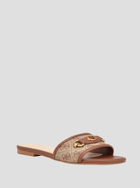 Poshmark Sandals Brown Logo Hammi Slide Sandals