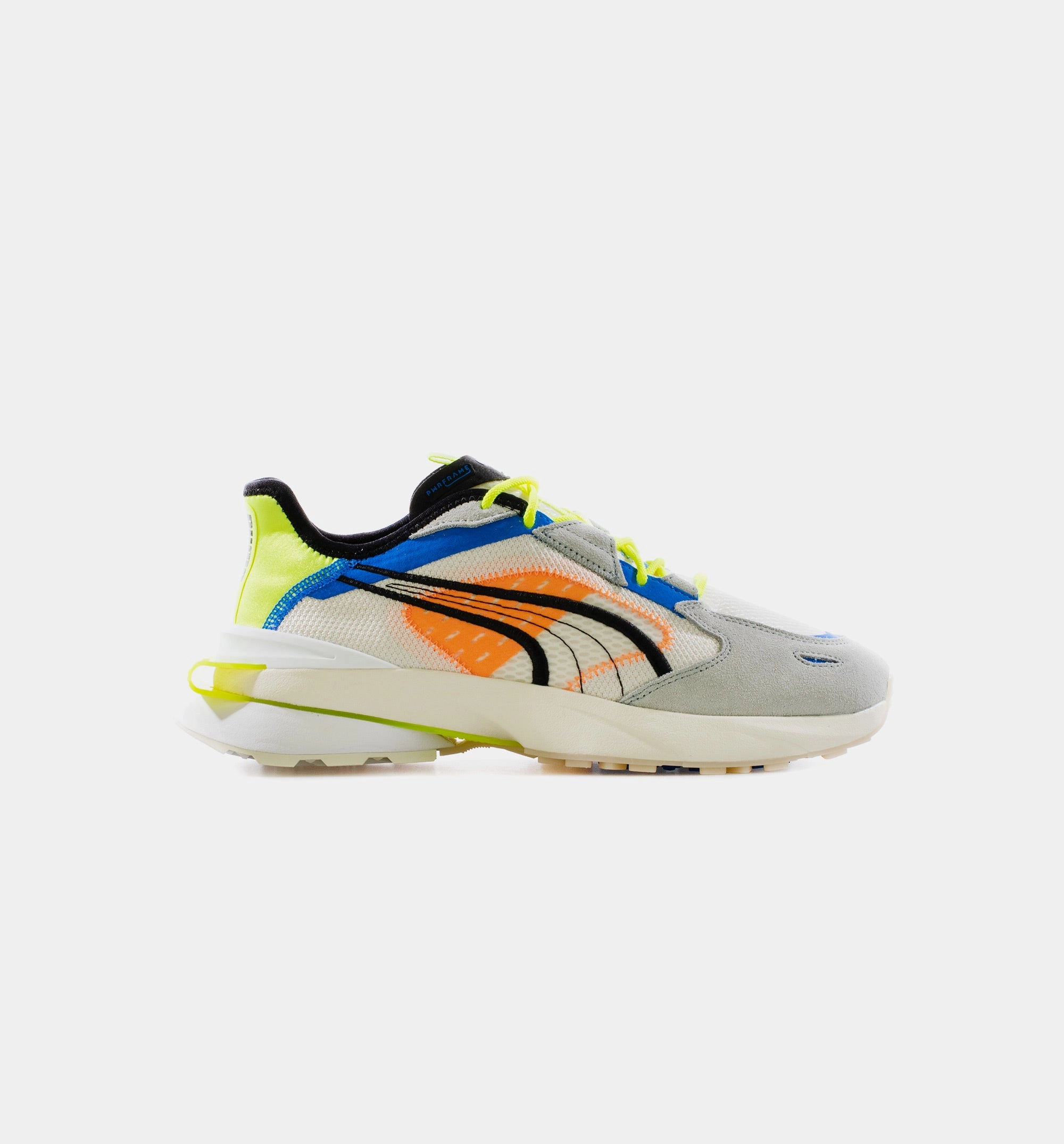PwrFrame Abstract Mens Lifestyle Shoe - Yellow/White Puma Spikes Cricket Shoes