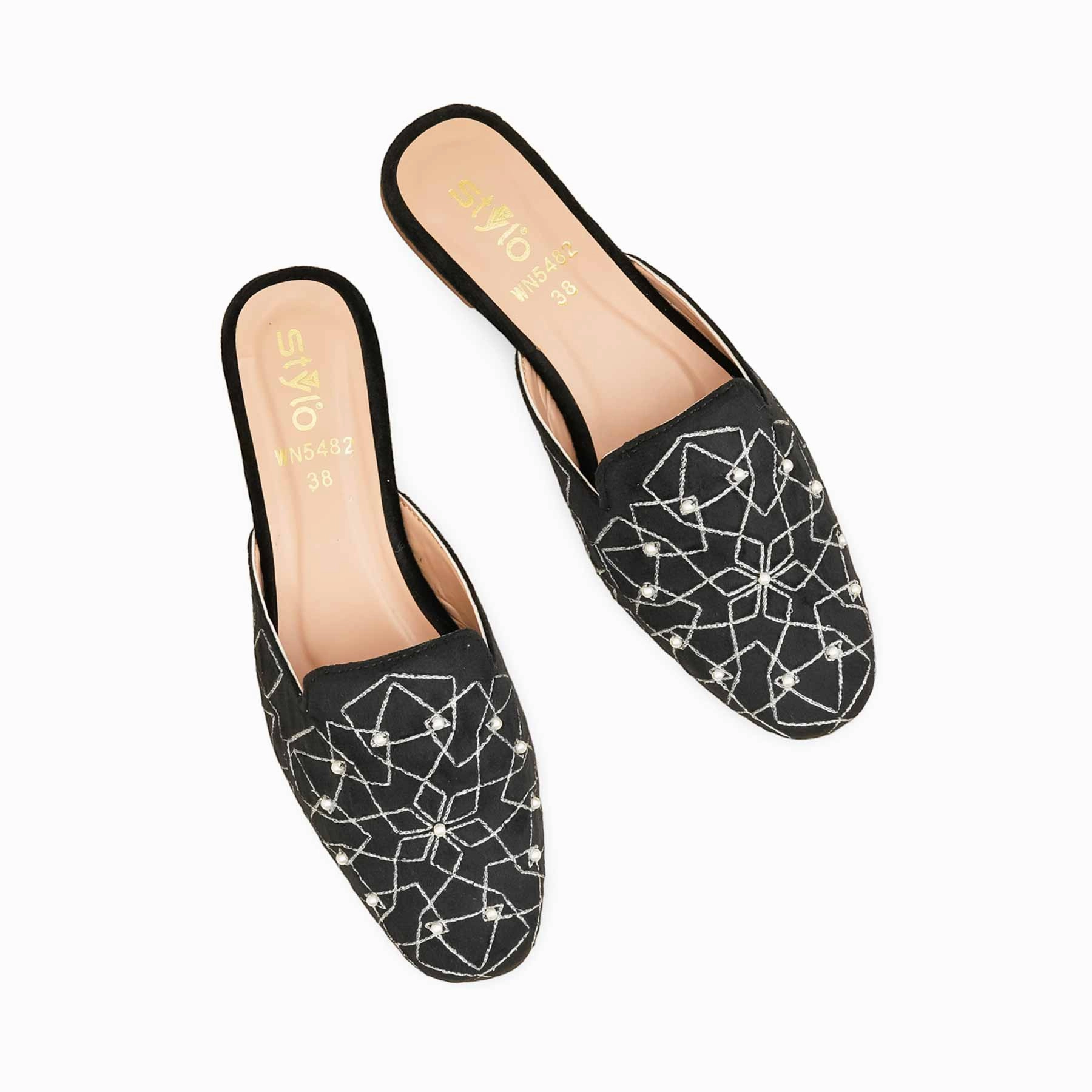 Clove Vs Shoes Black Back Open For Women WN5482