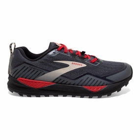 Men's Brooks Cascadia 15 GTX, Black/Ebony/Red, 12 D Medium Top Rated Trail Shoes