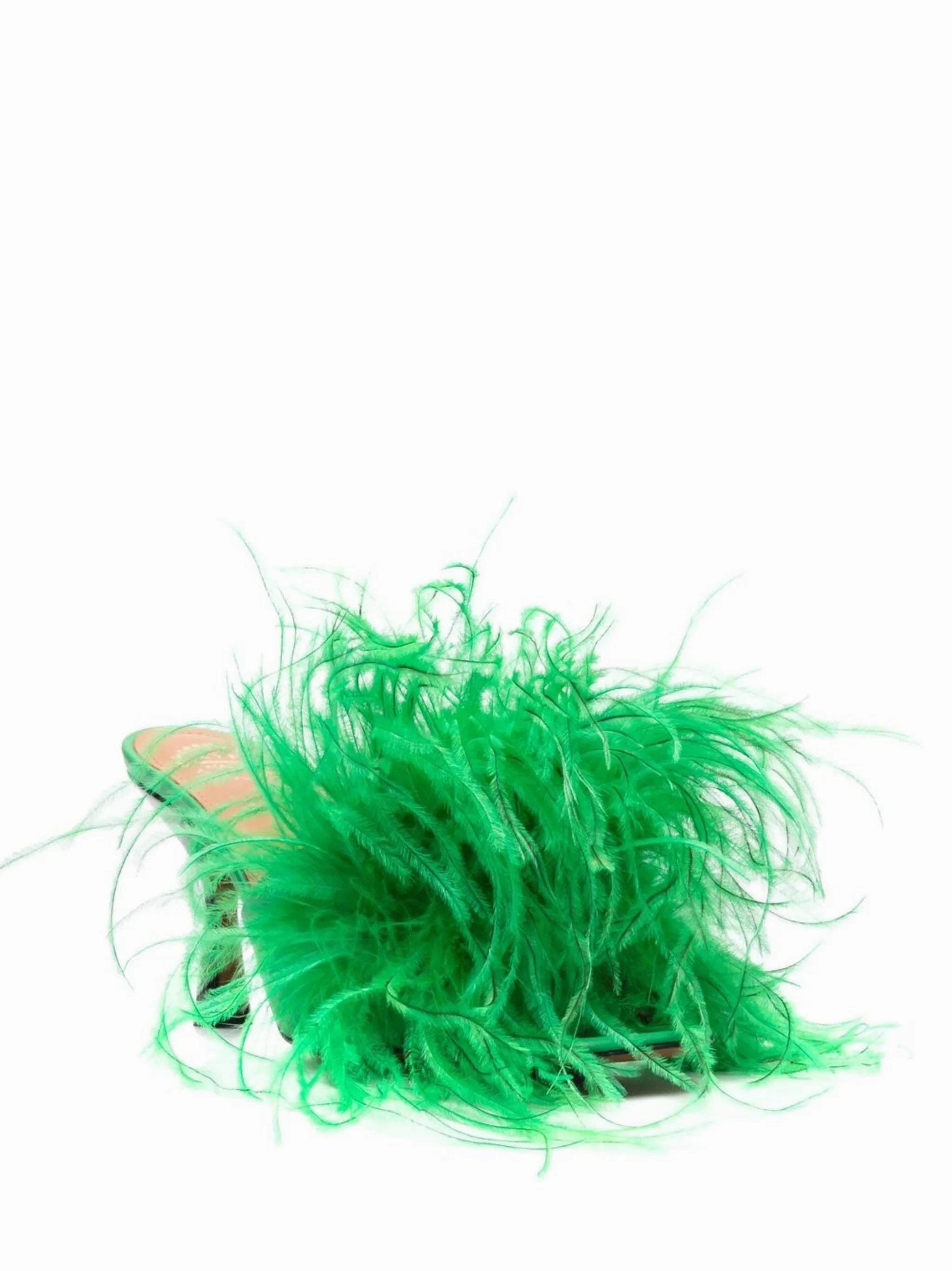 Sandals Graduation Costanza feather-detail sandals