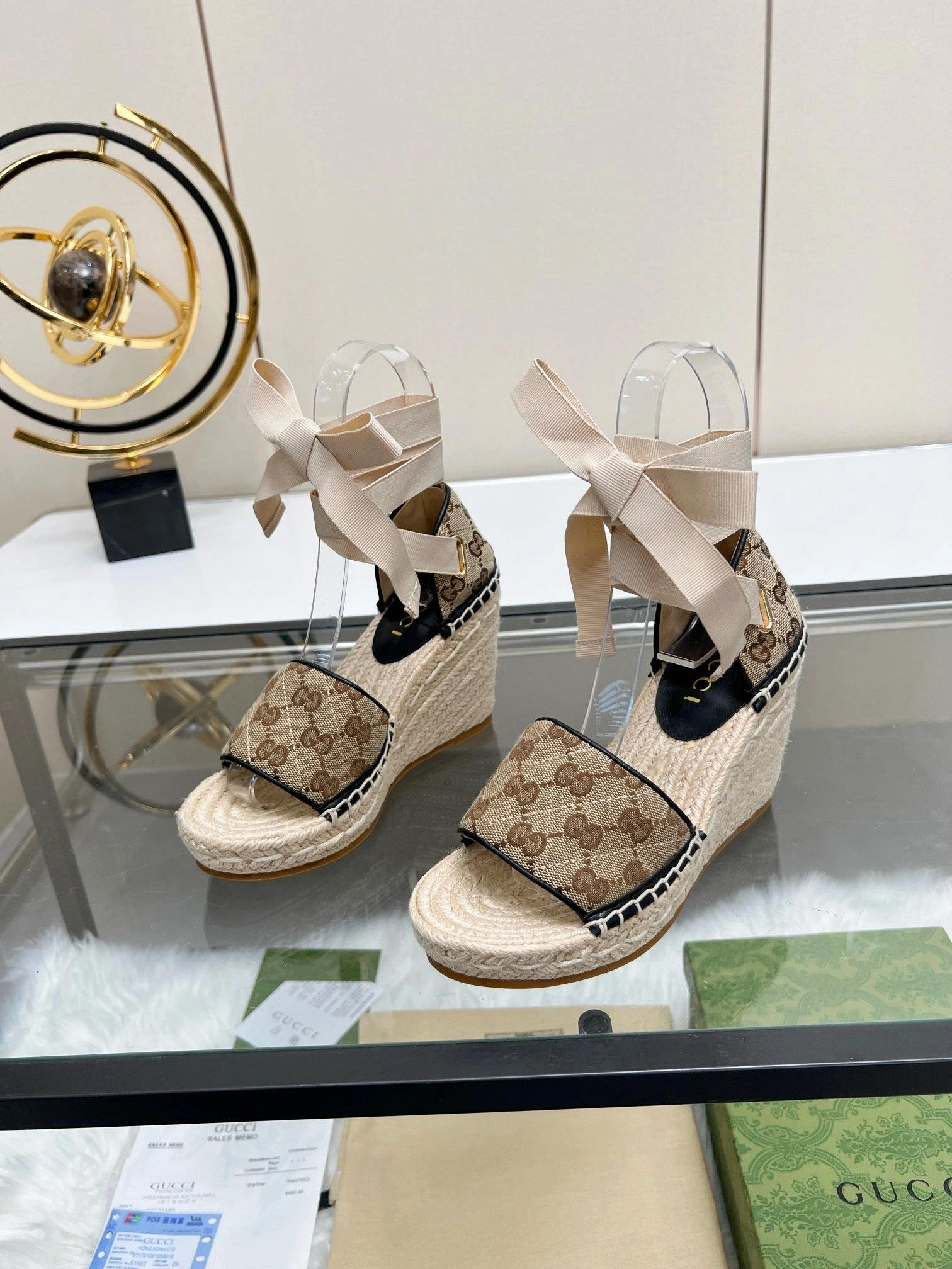 Leather Slip On Sandals SE1326 GC Wedge High Heel Sandals / Size5-11