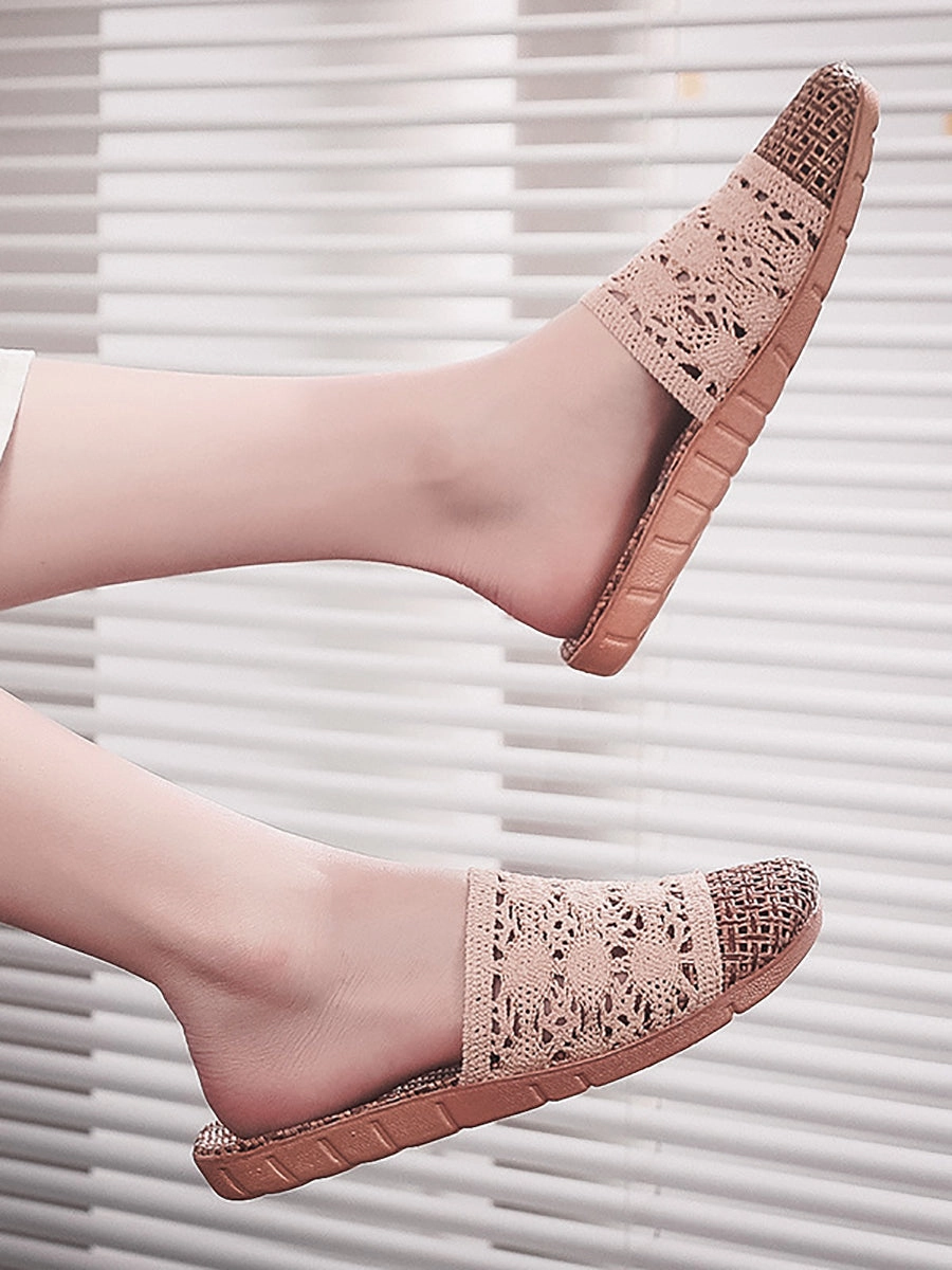 Best Shoes For Everyday Use Women Summer Rattan Weaving Indoor Slippers ZZ1011