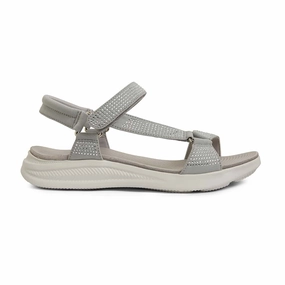 Naples Sandal in Light Grey Diamante Outdry Hiking Shoes