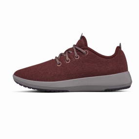 Allbirds Wool Runners Mizzles - LIMITED EDITION: Burgundy Mehroon (Dark Gray Sole) Running Shoes For Low Arches