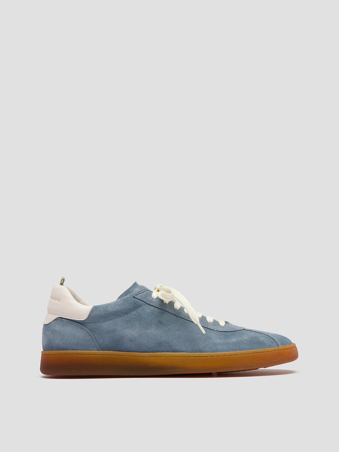 Causing Back Pain HALO 001 - Light Blue Leather and Suede Sneakers