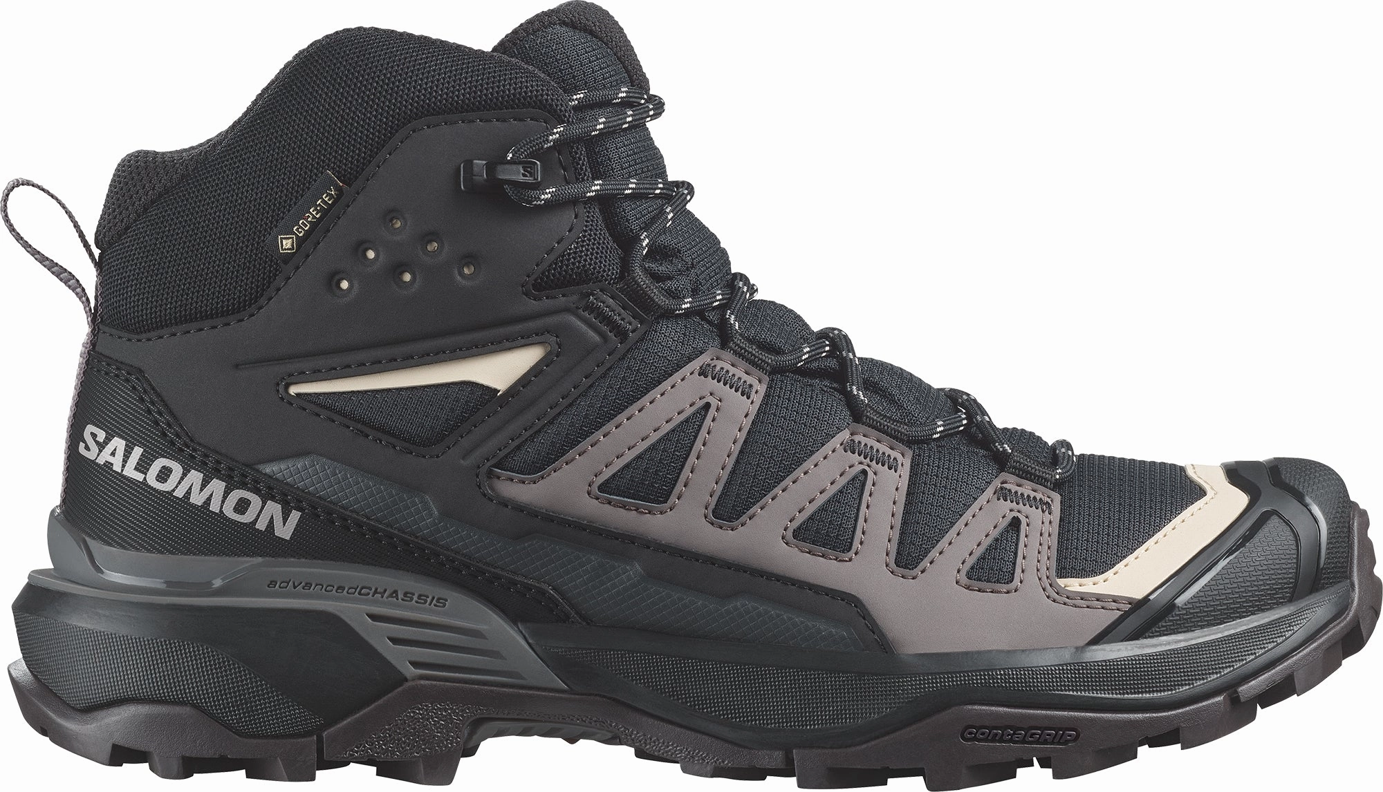 Salomon X Ultra 360 Mid GORE-TEX Womens Walking Boots - Black Steel Toe Hiking Shoes
