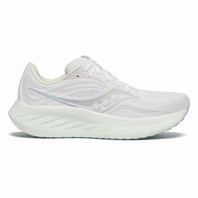 Saucony Ride 18 (White/Lettuce) - Women's Max Cushion Running Shoe