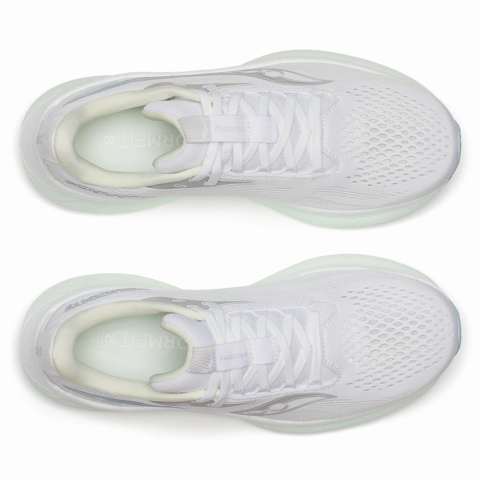 Saucony Ride 18 (White/Lettuce) - Women's Shoes Running Snow