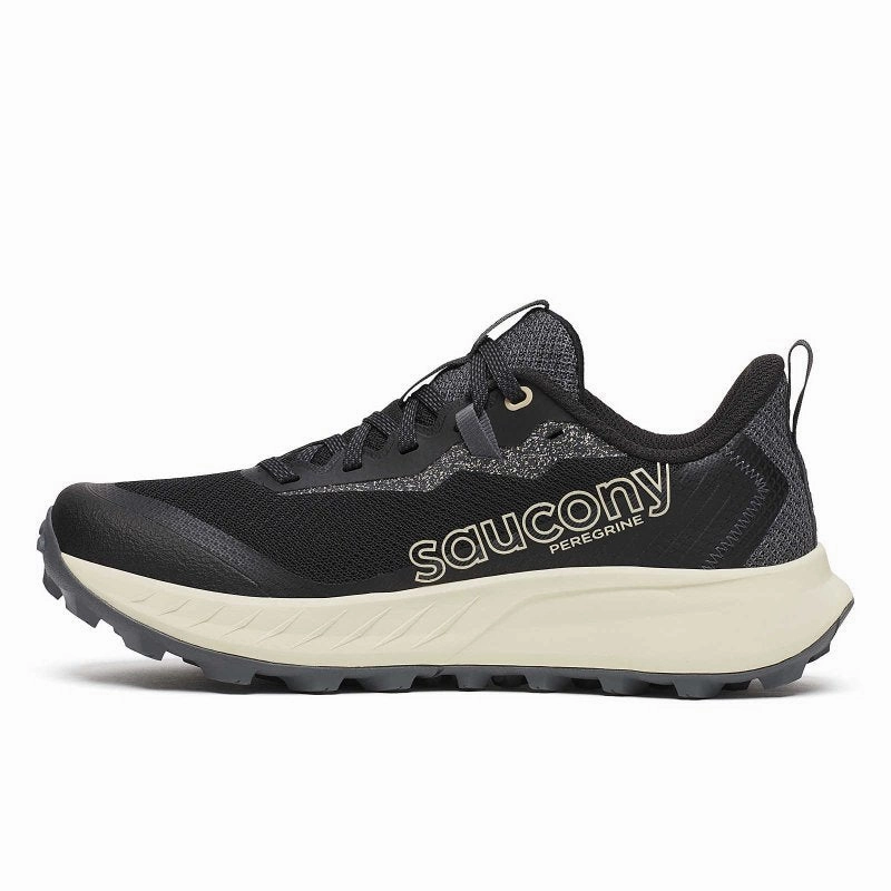 Saucony Women's Peregrine 15 - Black/Pearl Hiking Shoes Good For Plantar Fasciitis
