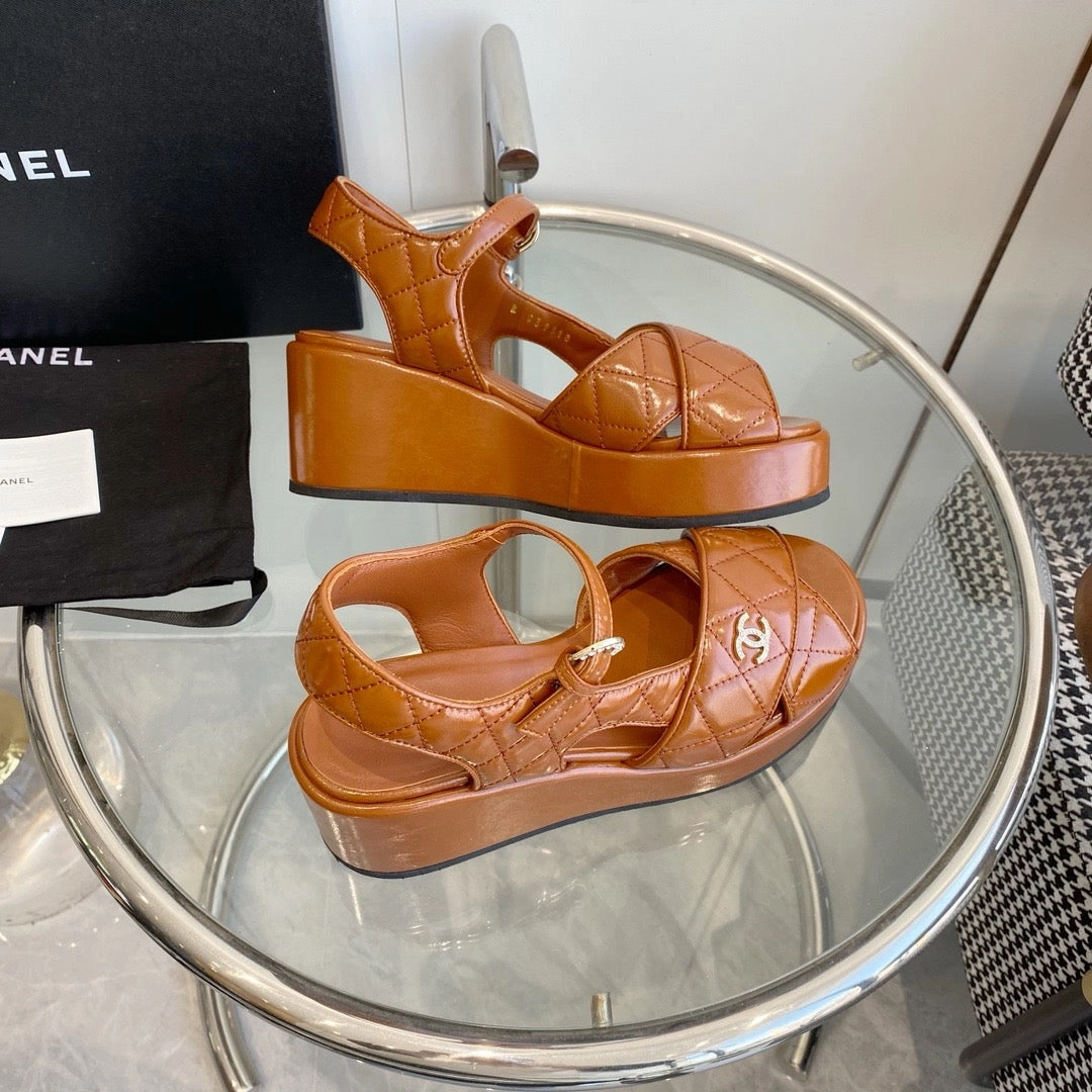 Leather Sandals Platform SE1316 CC Sandals /  Size5-10